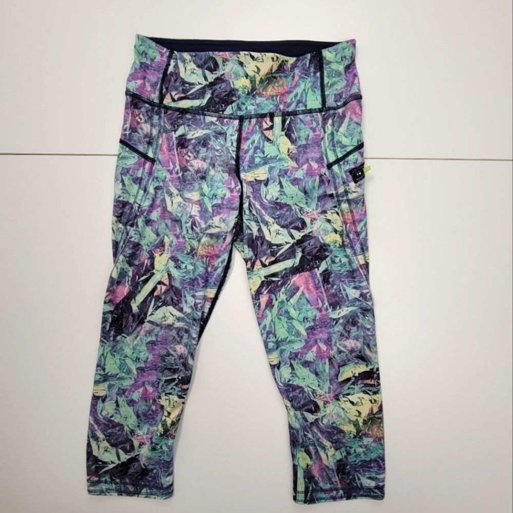 Lululemon Multi-Color Cropped Running Leggings Women's Size 4 Pre-owed